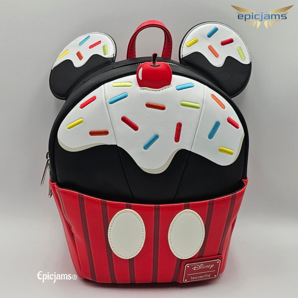 Loungefly Mickey Mouse Sprinkle Cupcake Cosplay Mini Backpack Exclusive New